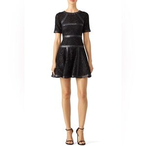 The Kooples Leather Stripe Dress size 34 / US2